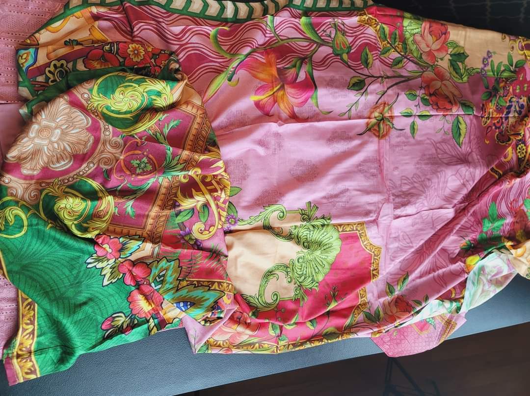 Pakistani Linen Chickenkari Embroidered Salwar kameez Ready To Ship