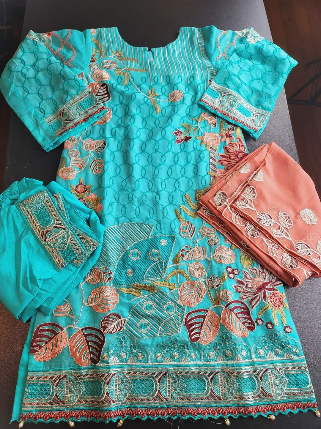 Pakistani Stitched Embroidery Party Wear Dresses Ready To Ship