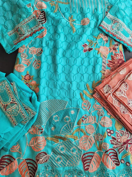 Pakistani Stitched Embroidery Party Wear Dresses Ready To Ship