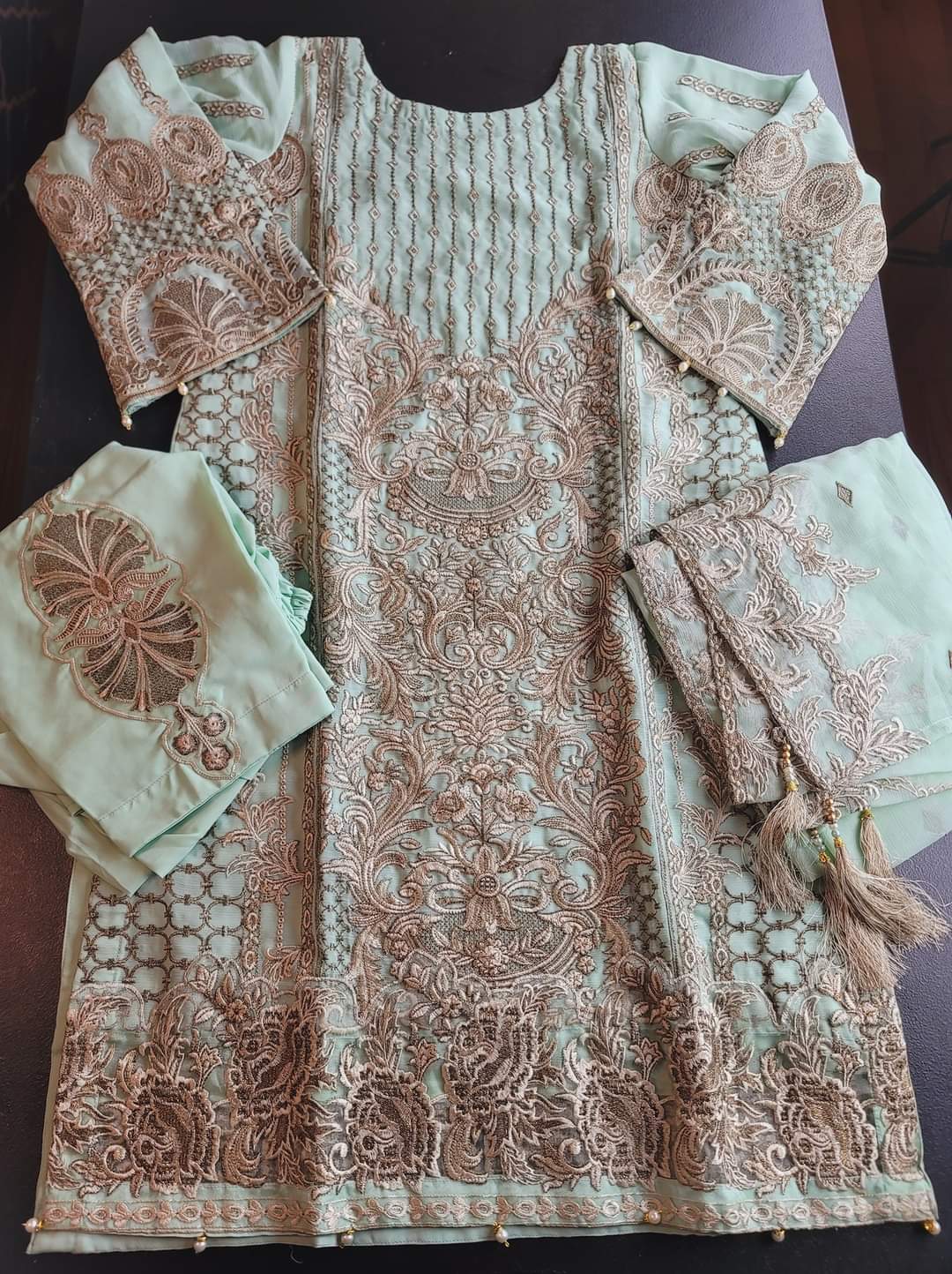 Pakistani Stitched Embroidery Party Wear Dresses Ready To Ship