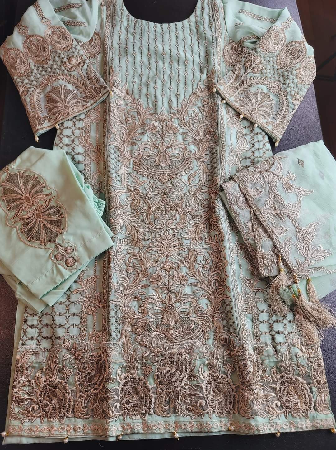 Pakistani Stitched Embroidery Party Wear Dresses Ready To Ship