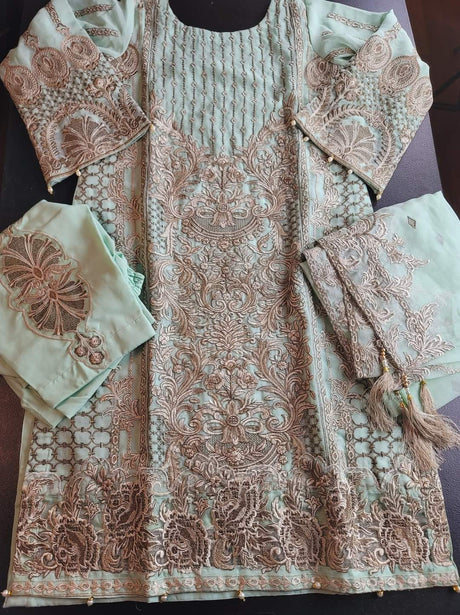 Pakistani Stitched Embroidery Party Wear Dresses Ready To Ship