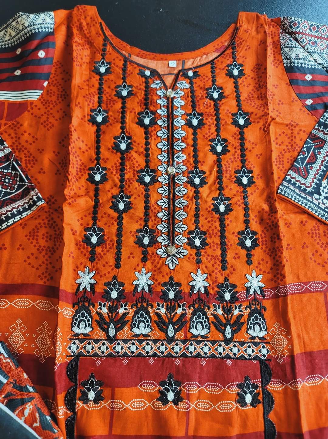 Pakistani Linen Embroidered Salwar kameez Ready To Ship