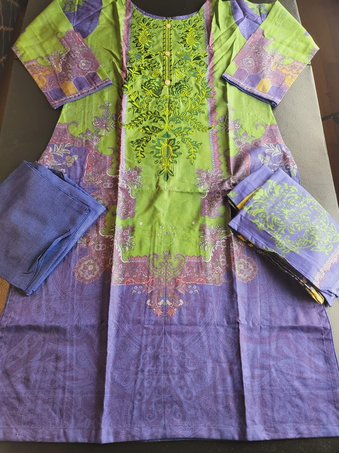 Pakistani Linen Embroidered Salwar kameez Ready To Ship