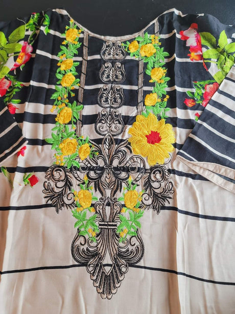 Pakistani Linen Embroidered Salwar kameez Ready To Ship