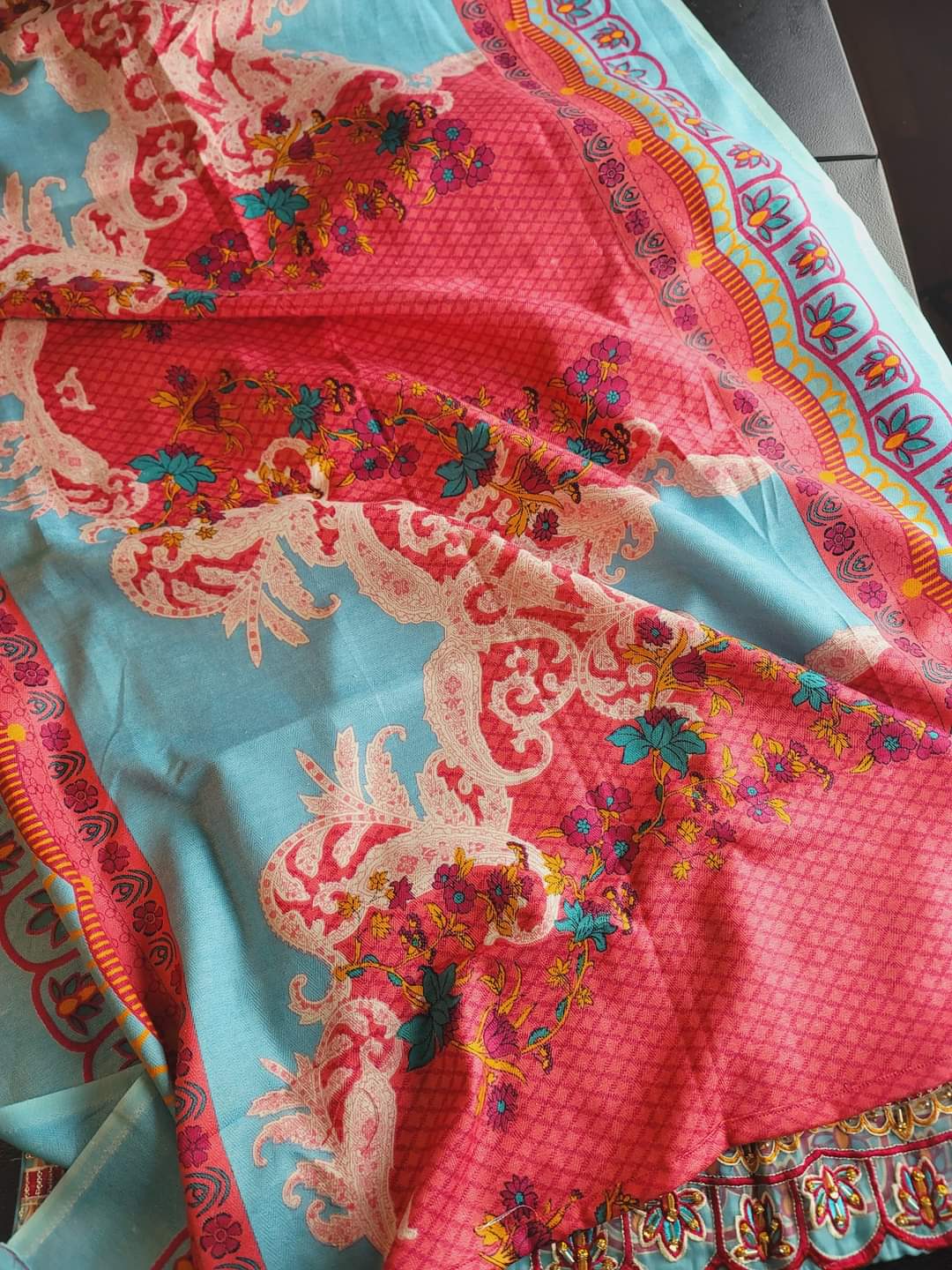 Pakistani Linen Embroidered Salwar kameez Ready To Ship