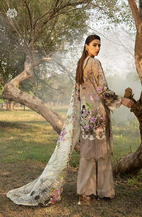 Mishaal Lawn Embroidered Collection by Guljee-100% Original Guaranteed