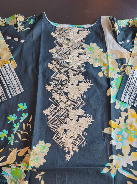 Indian Cotton Stitched Embroidery Suit Ready To Ship