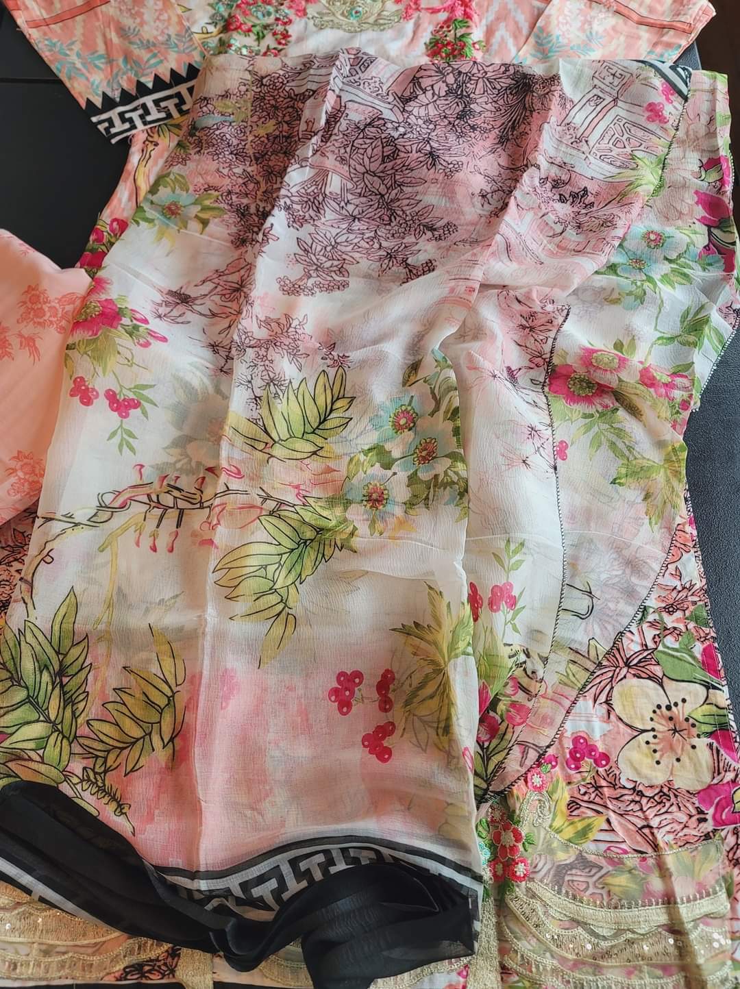 Indian Cotton Stitched Embroidery Suit Ready To Ship