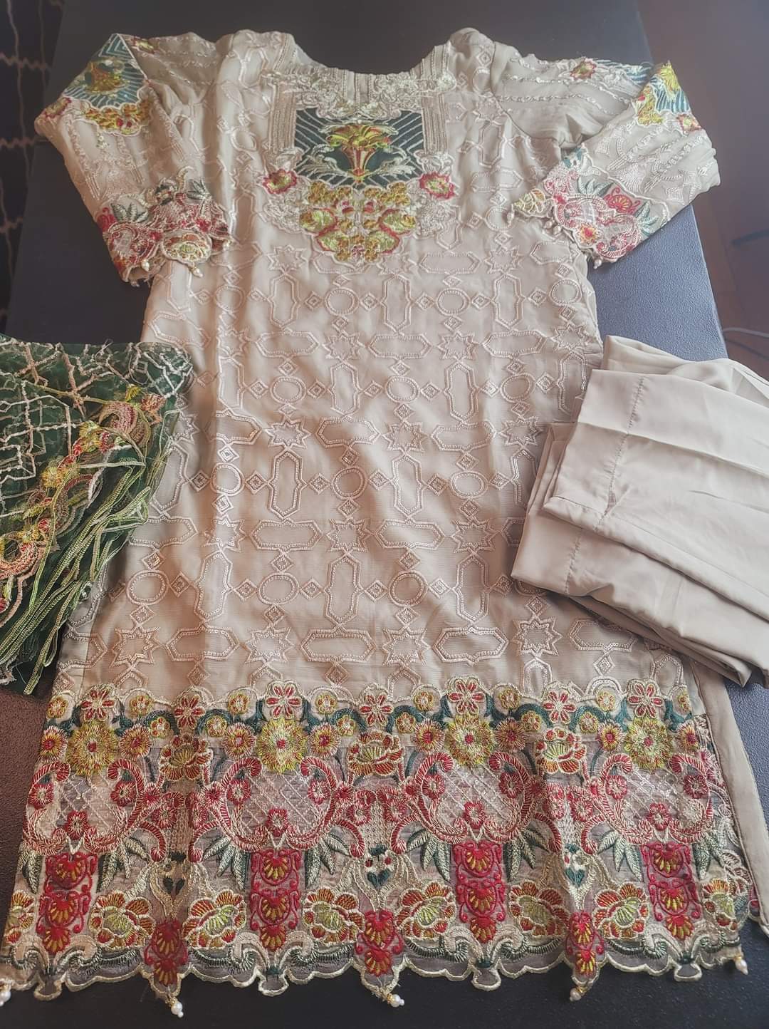 Pakistani Stitched Embroidery Party Wear Dresses Ready To Ship