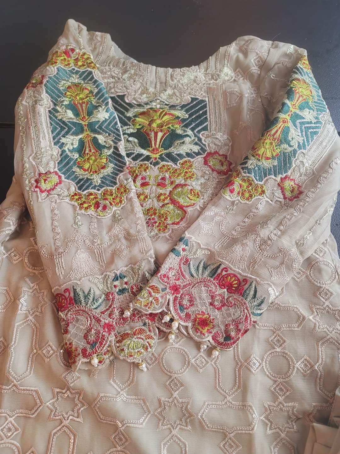 Pakistani Stitched Embroidery Party Wear Dresses Ready To Ship