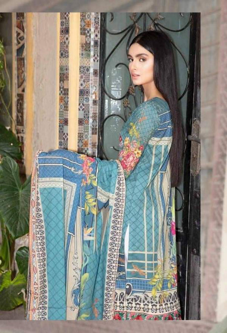 Johra Afsoon Embroidered Digital Printed Lawn-100% Original Guaranteed