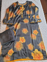 Pakistani Super soft silk kurti with tulip pant