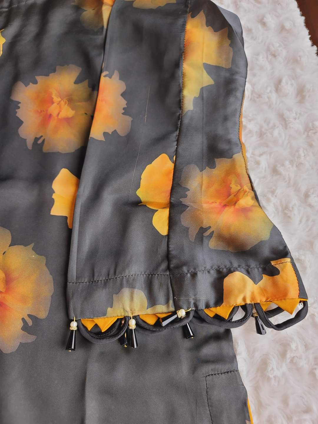 Pakistani Super soft silk kurti with tulip pant