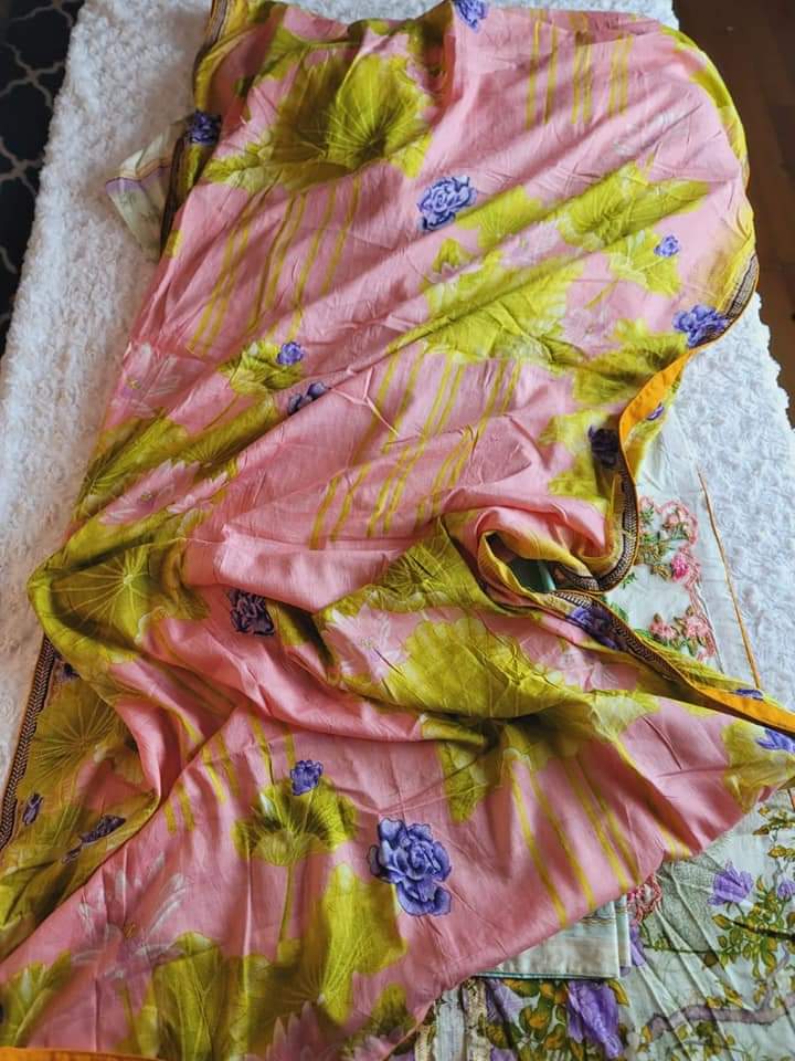 Pakistani lawn Embroidered Salwar kameez Ready To Ship