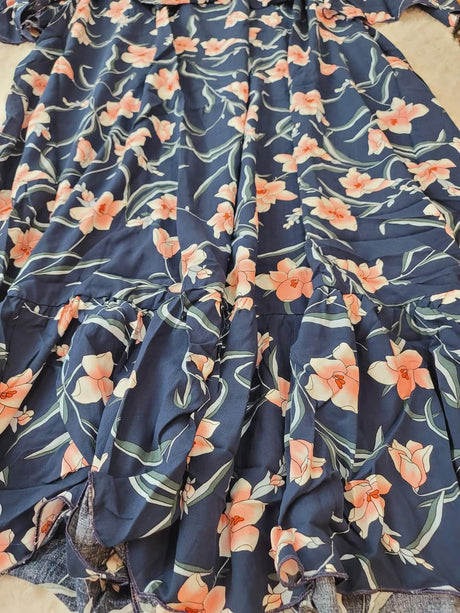 Long western linen gown