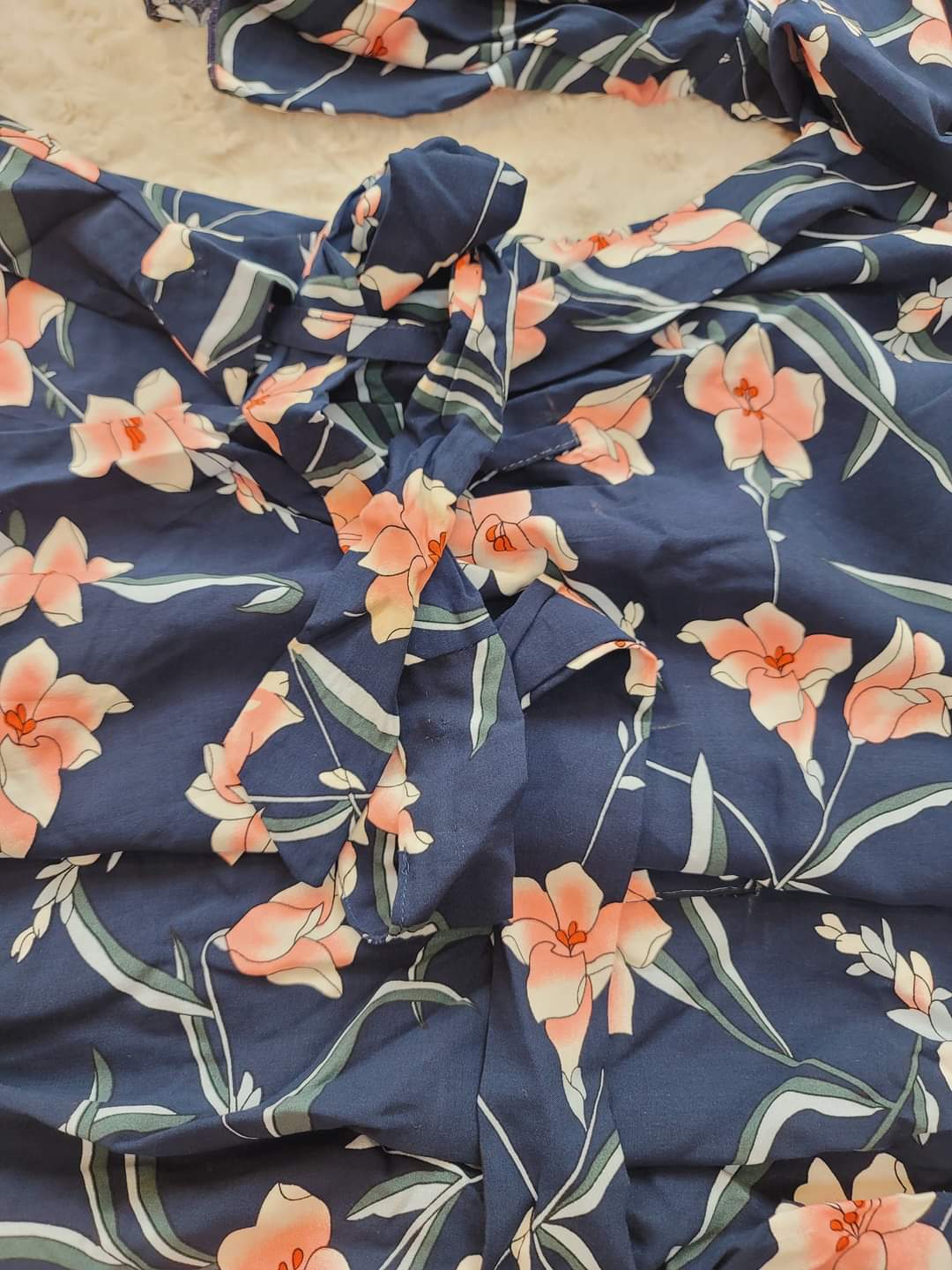 Long western linen gown