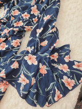 Long western linen gown