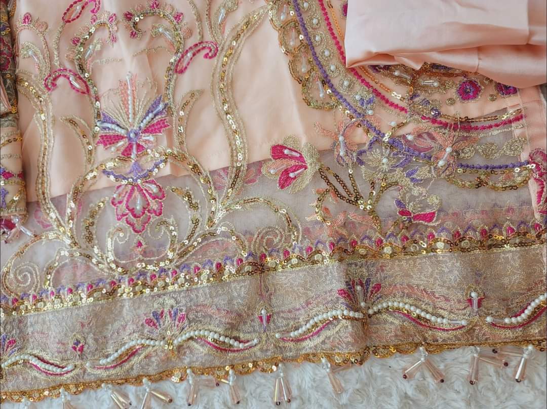 Pakistani Stitched Embroidery Party Wear Dresses Ready To Ship