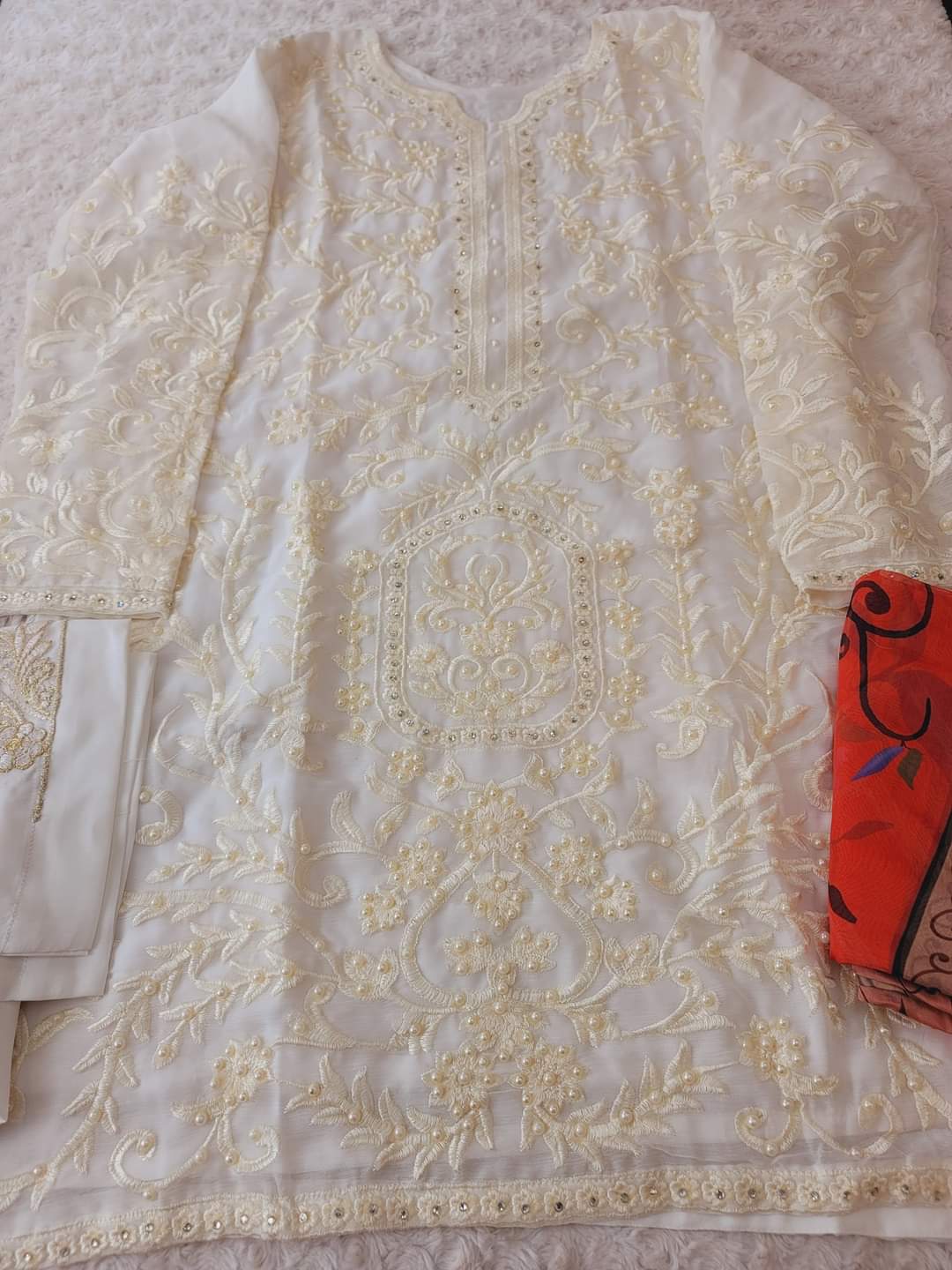 Pakistani Stitched Embroidery Party Wear Dresses Ready To Ship