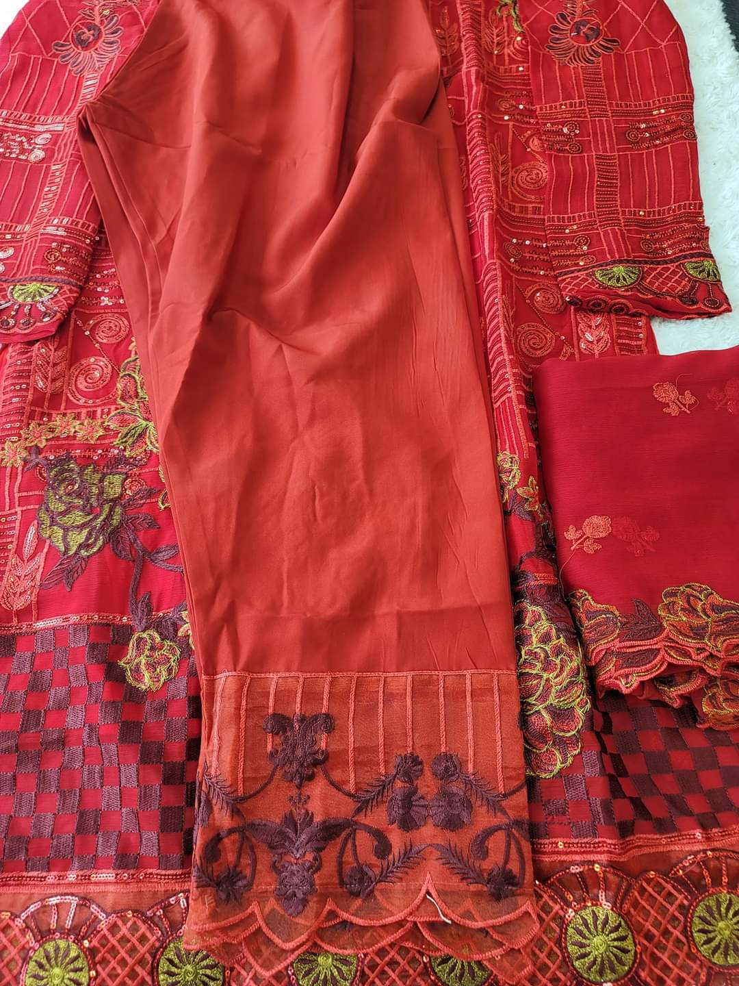 Pakistani Stitched Embroidery Party Wear Dresses Ready To Ship