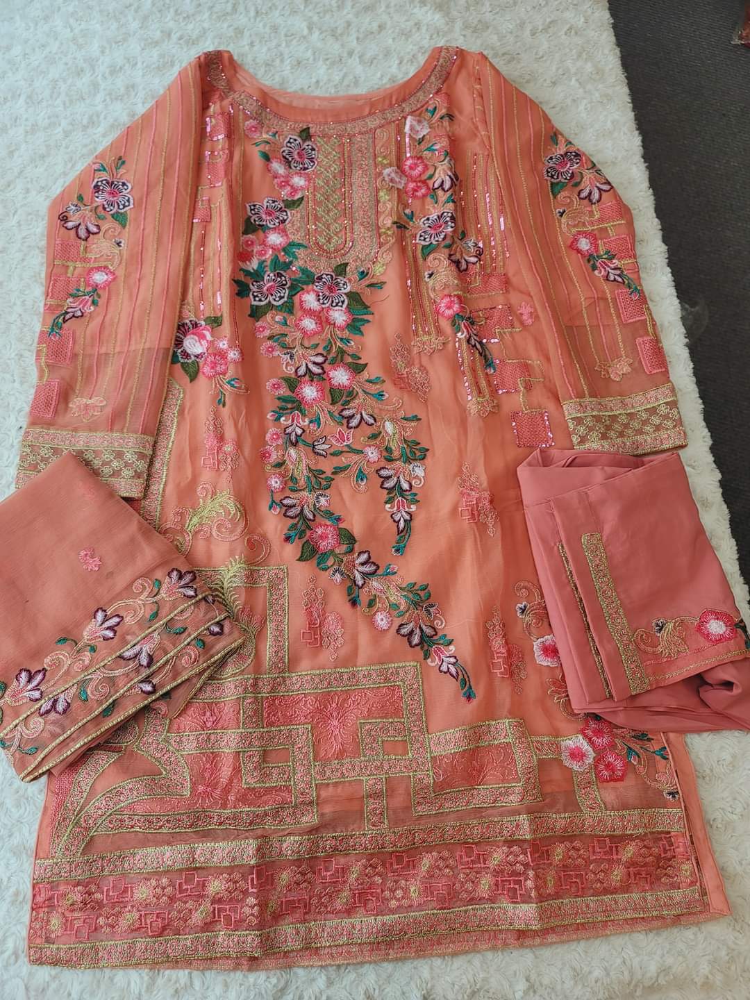 Pakistani Stitched Embroidery Party Wear Dresses Ready To Ship