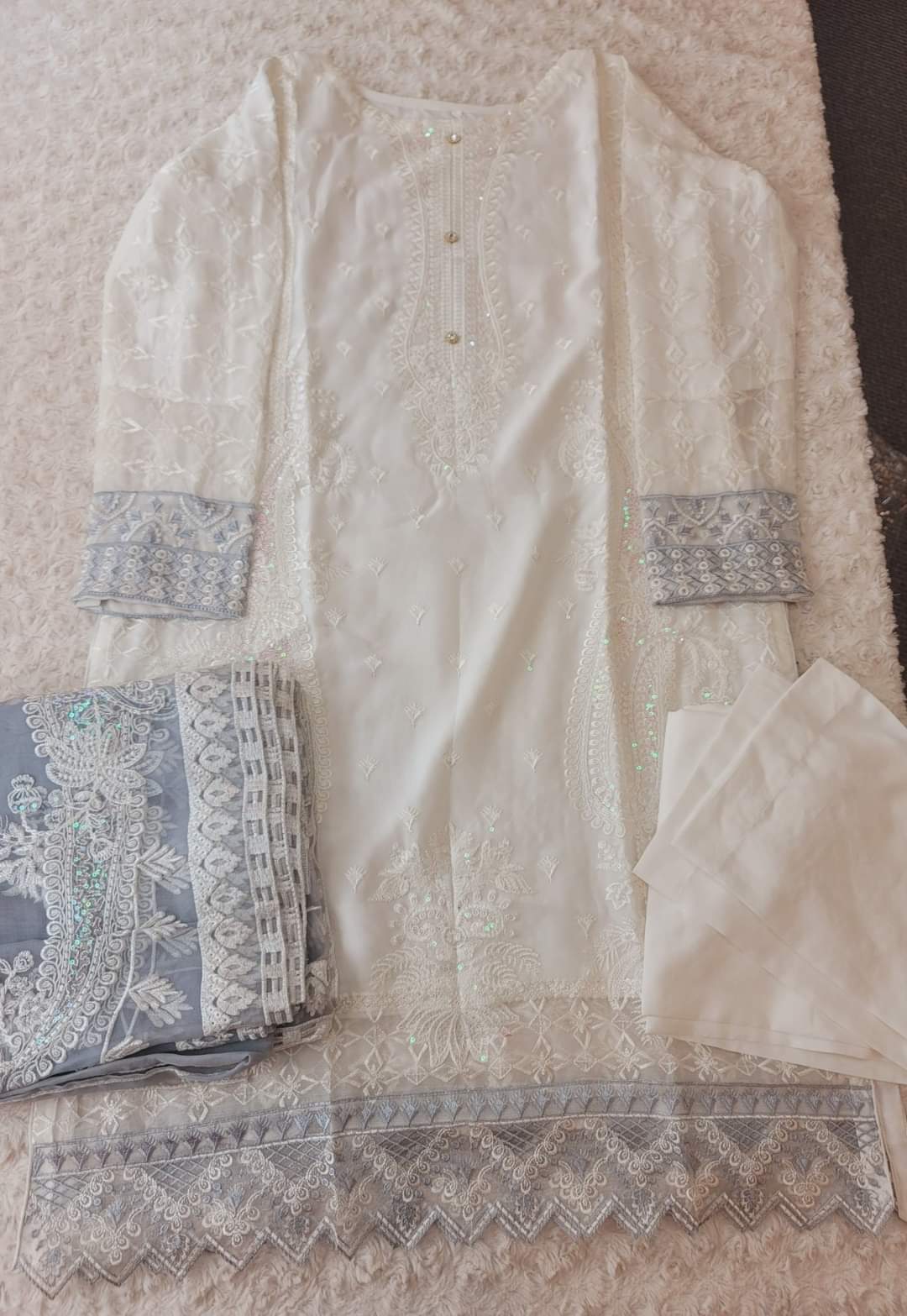 Pakistani Stitched Embroidery Party Wear Dresses Ready To Ship