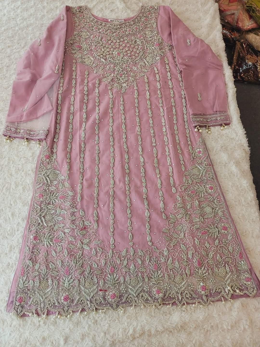 Eid special Pakistani orginal full  zardosi work salwer kamiz-100% original guaranteed