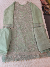 Eid special Pakistani orginal full  zardosi work boutique dress with skirt-100% original guaranteed