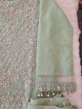 Eid special Pakistani orginal full  zardosi work boutique dress with skirt-100% original guaranteed