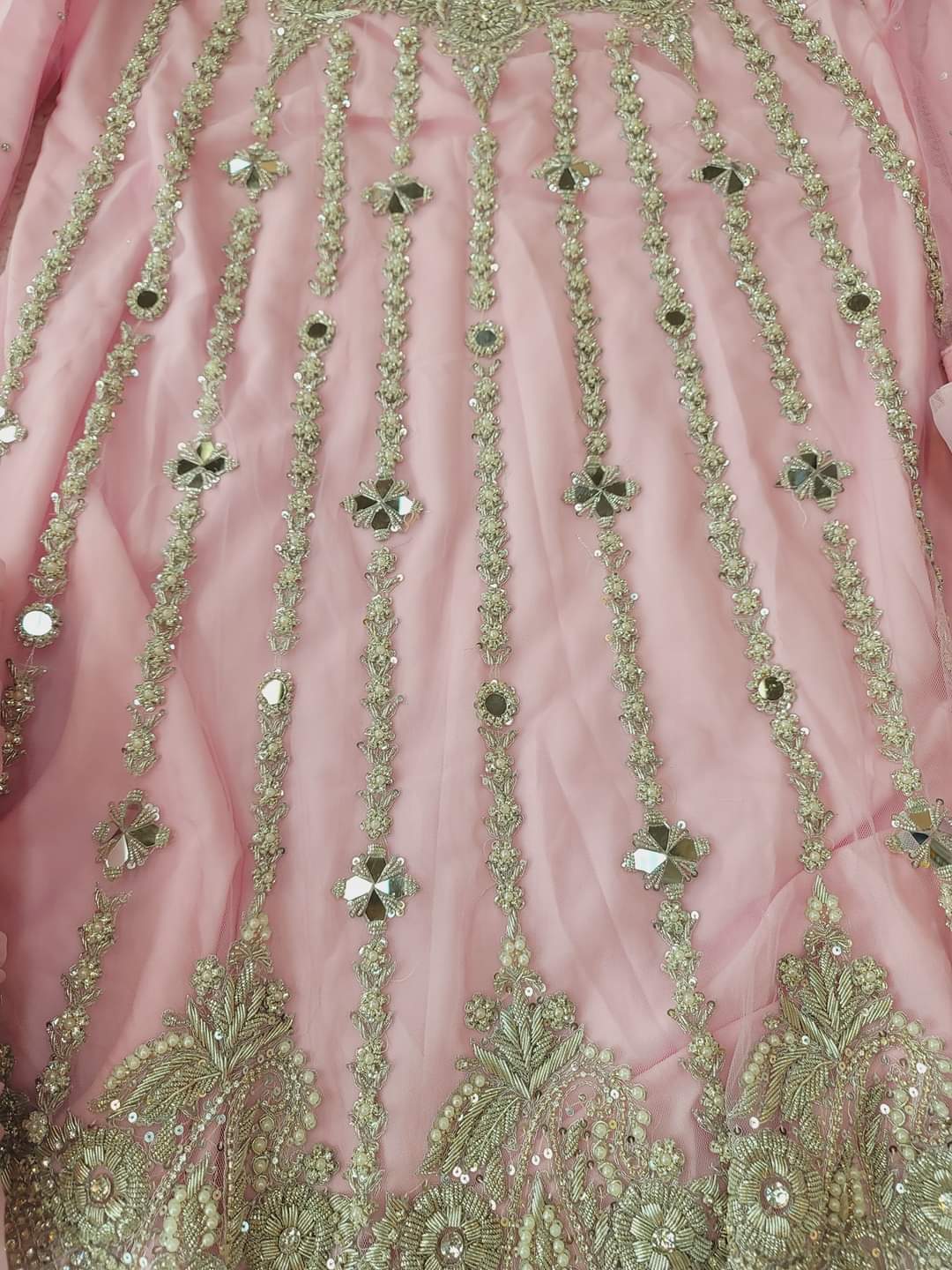 Eid special Pakistani orginal full  zardosi work boutique dress with gharara pant-100% original guaranteed