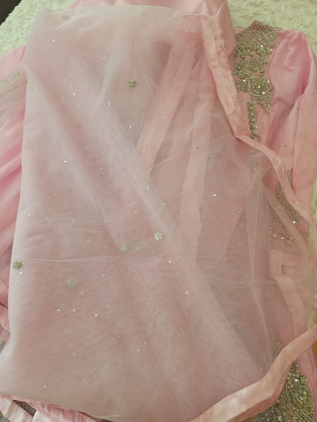 Eid special Pakistani orginal full  zardosi work boutique dress with gharara pant-100% original guaranteed