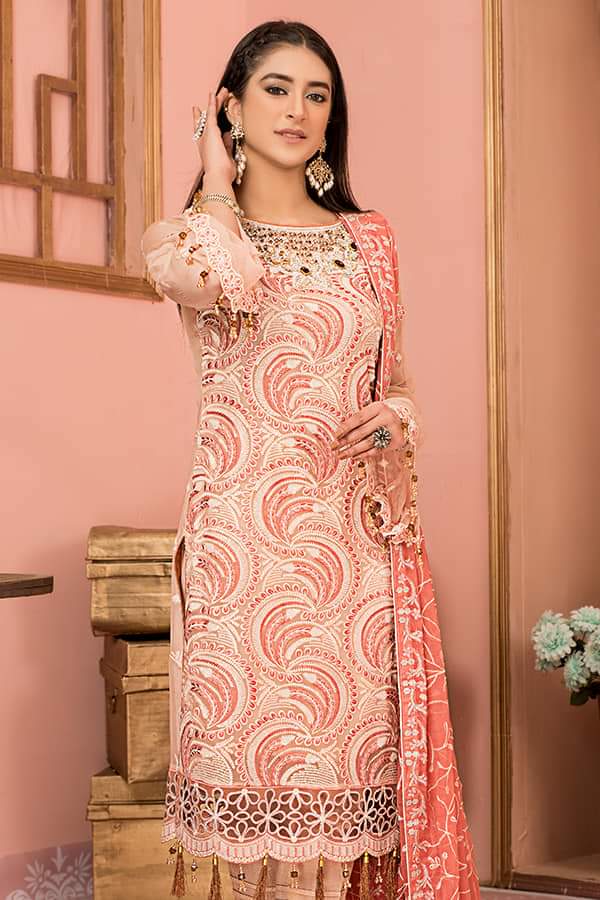 Maryam's Luxury Chiffon Embroidered Collection 2021 -100% Original Guaranteed