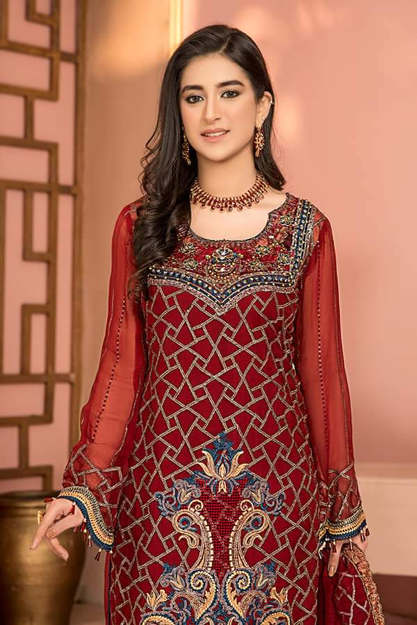 Maryam's Luxury Chiffon Embroidered Collection 2021 -100% Original Guaranteed