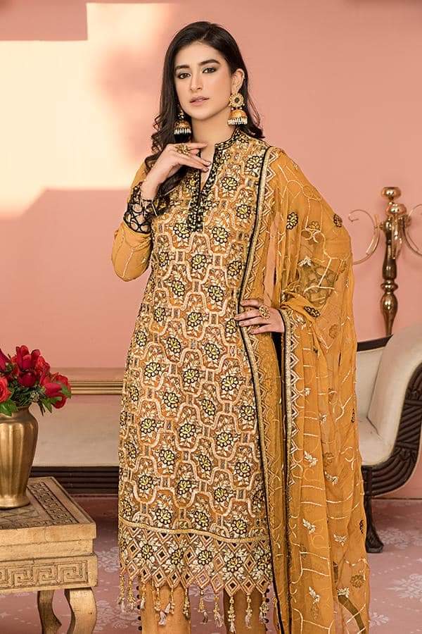 Maryam's Luxury Chiffon Embroidered Collection 2021 -100% Original Guaranteed