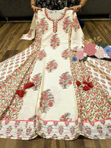 Premium cotton anarkali gown