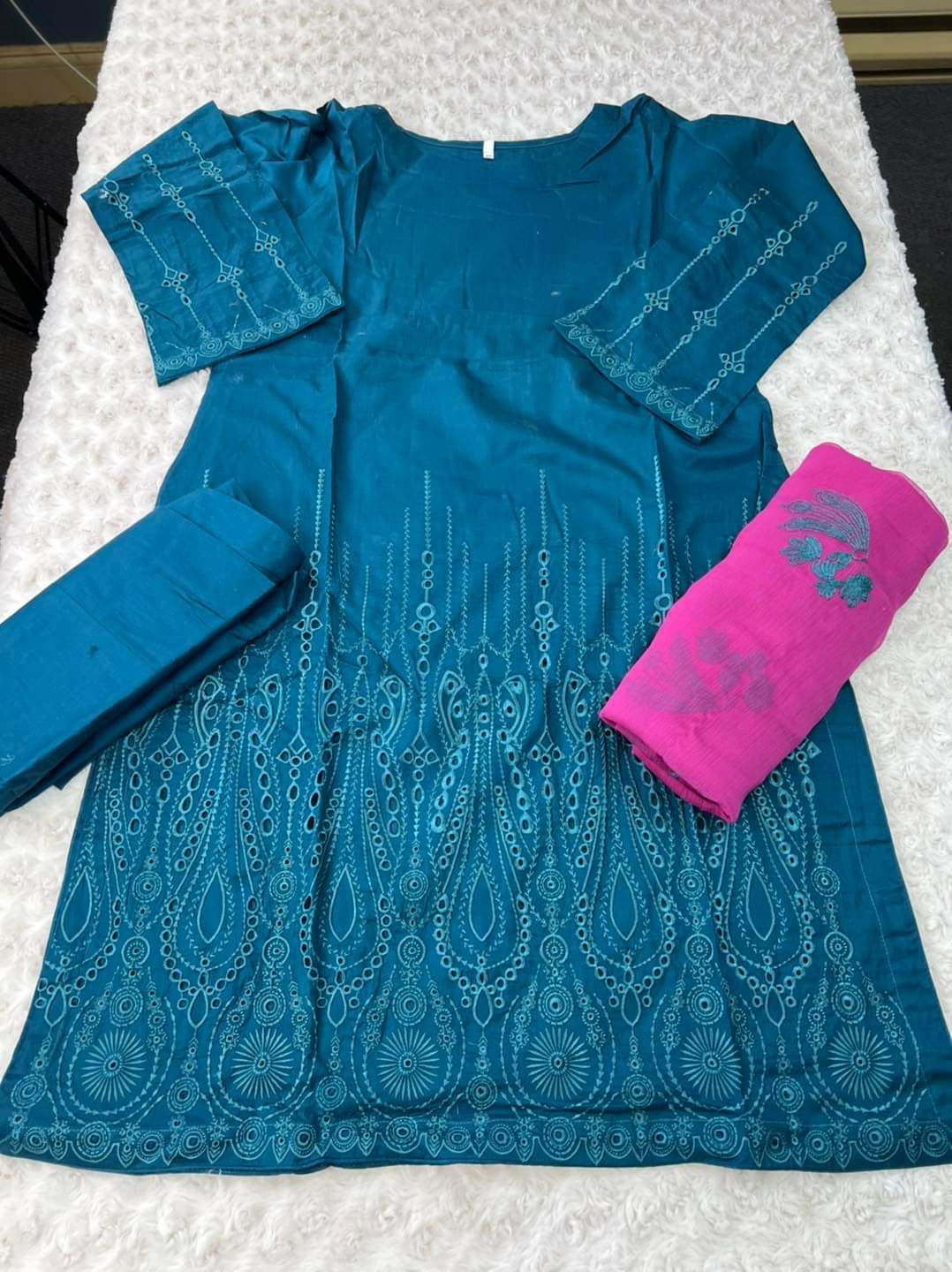 Pakistani Stitched Embroidery Lawn Suit Ready To Ship