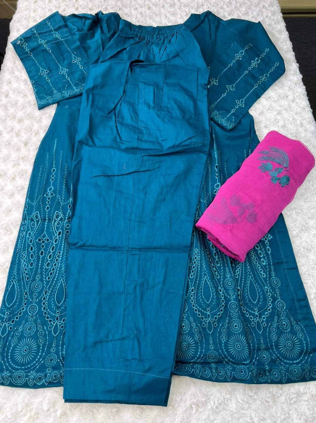 Pakistani Stitched Embroidery Lawn Suit Ready To Ship