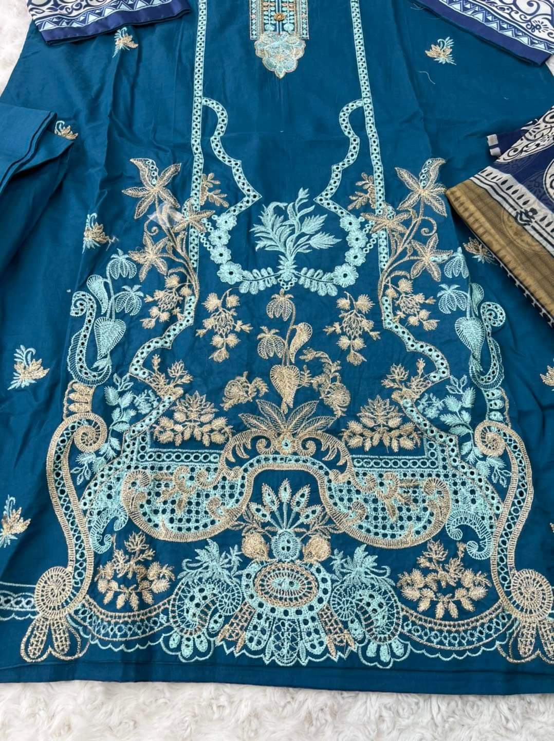 Pakistani Stitched Embroidery Lawn Suit Ready To Ship