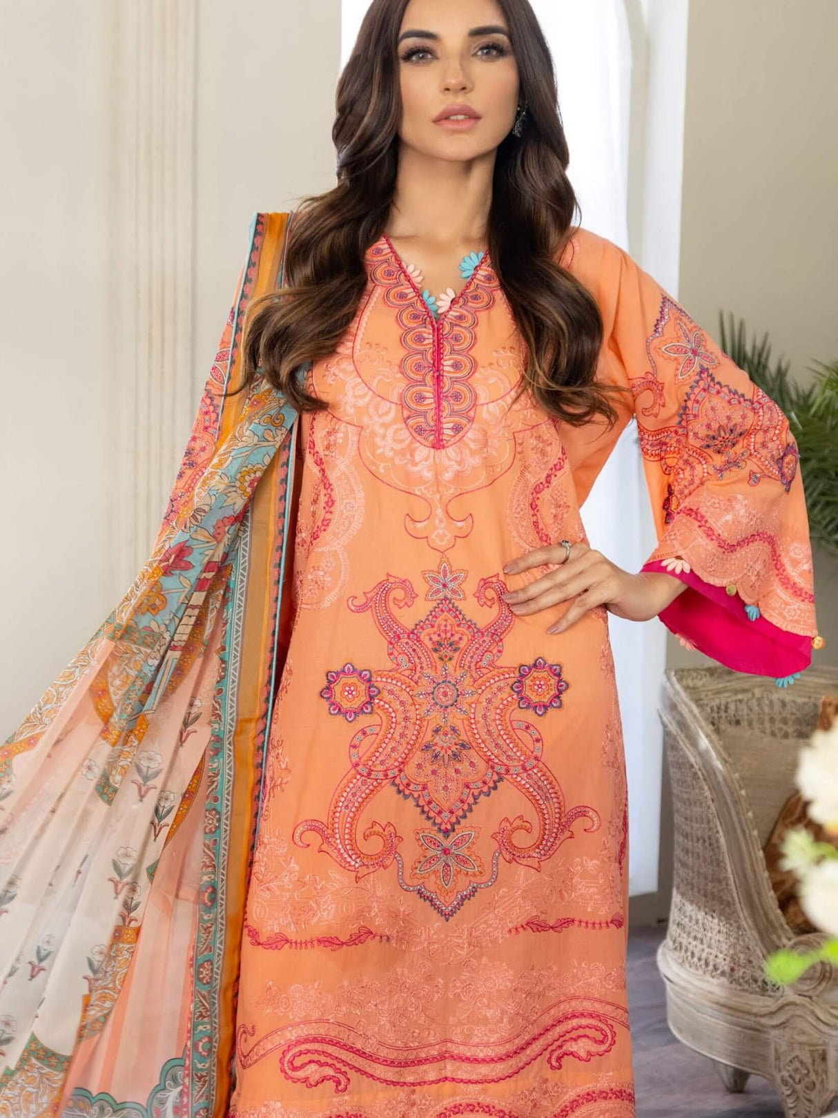 Maryum N Maria Embroidered Lawn 100% Original