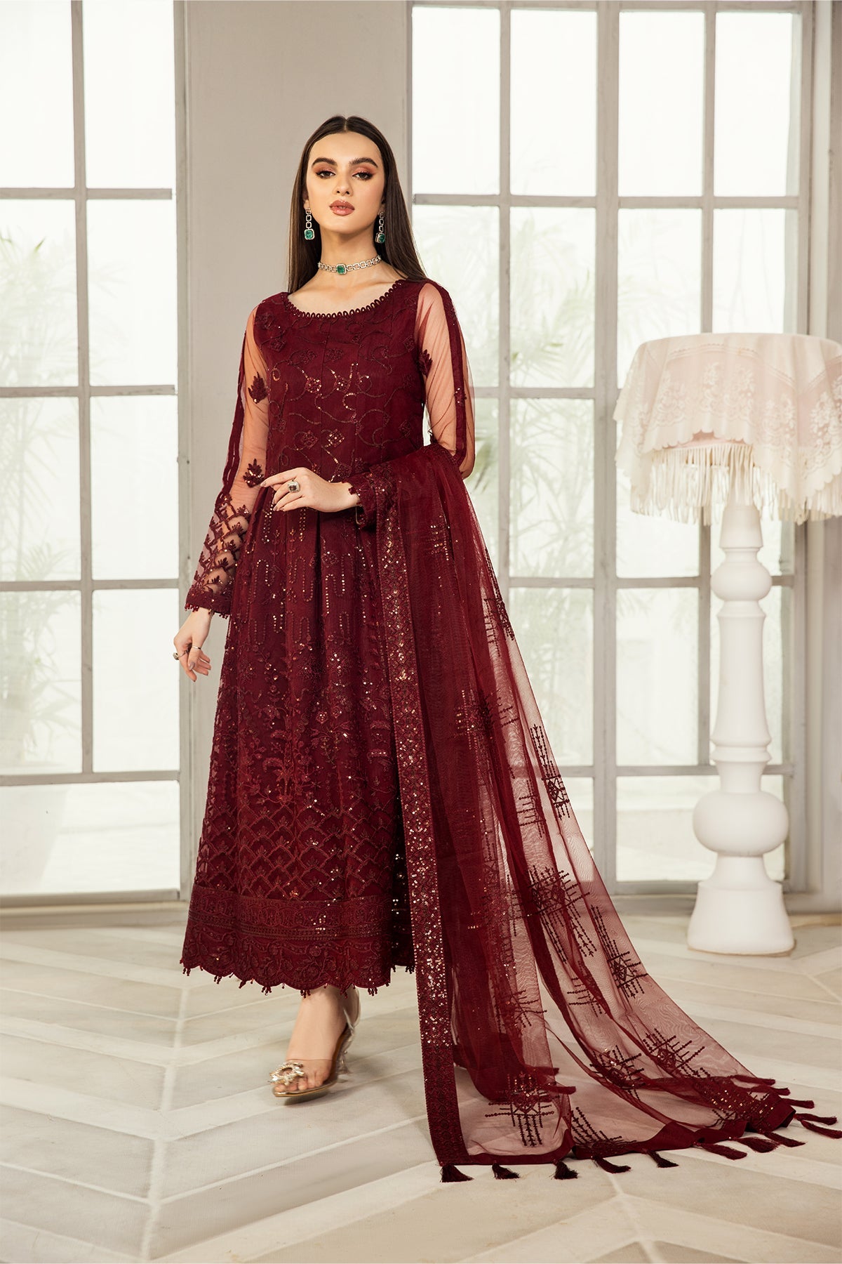 Alizeh Luxury  Embroidered Chiffon Collection-100% Original