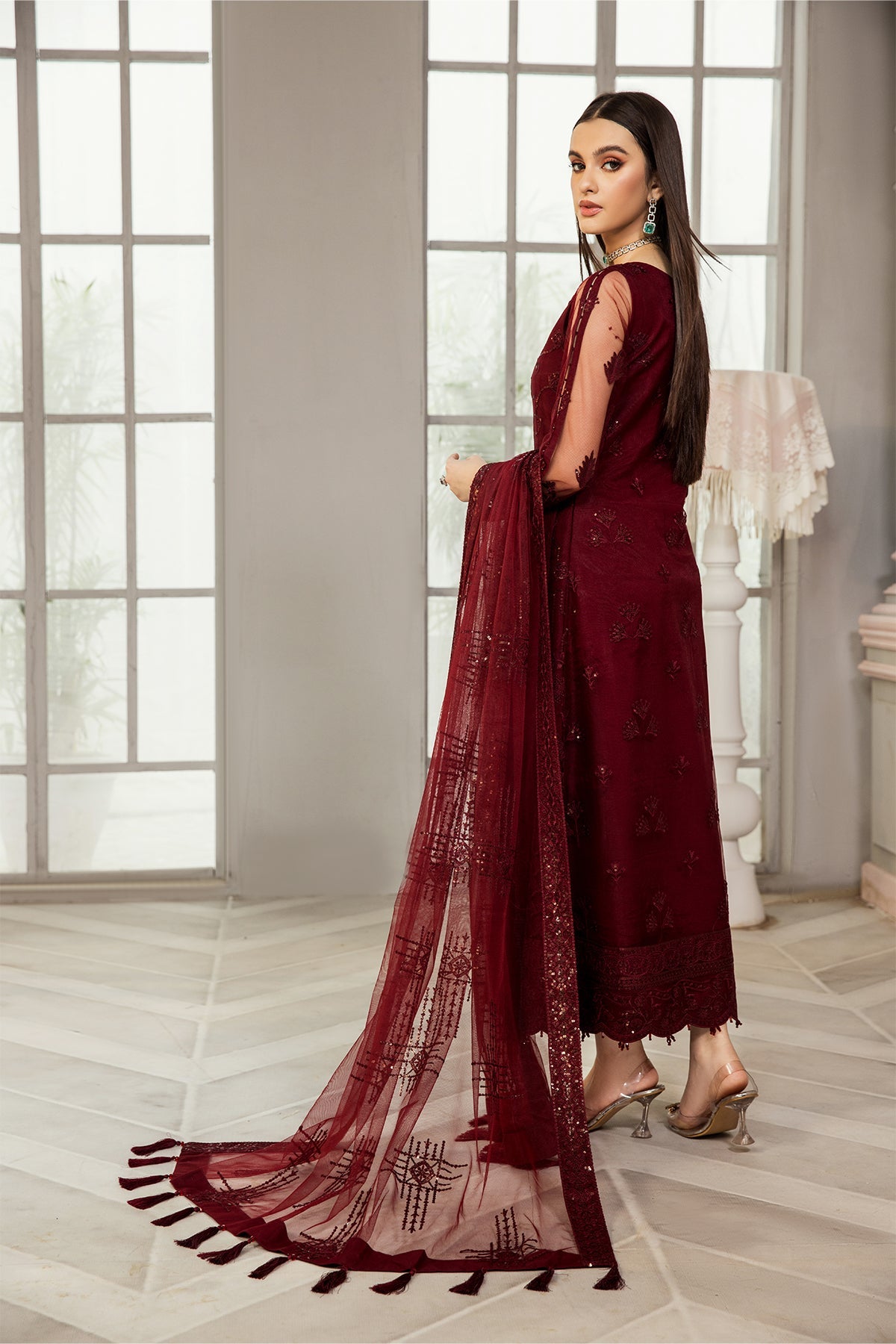 Alizeh Luxury  Embroidered Chiffon Collection-100% Original