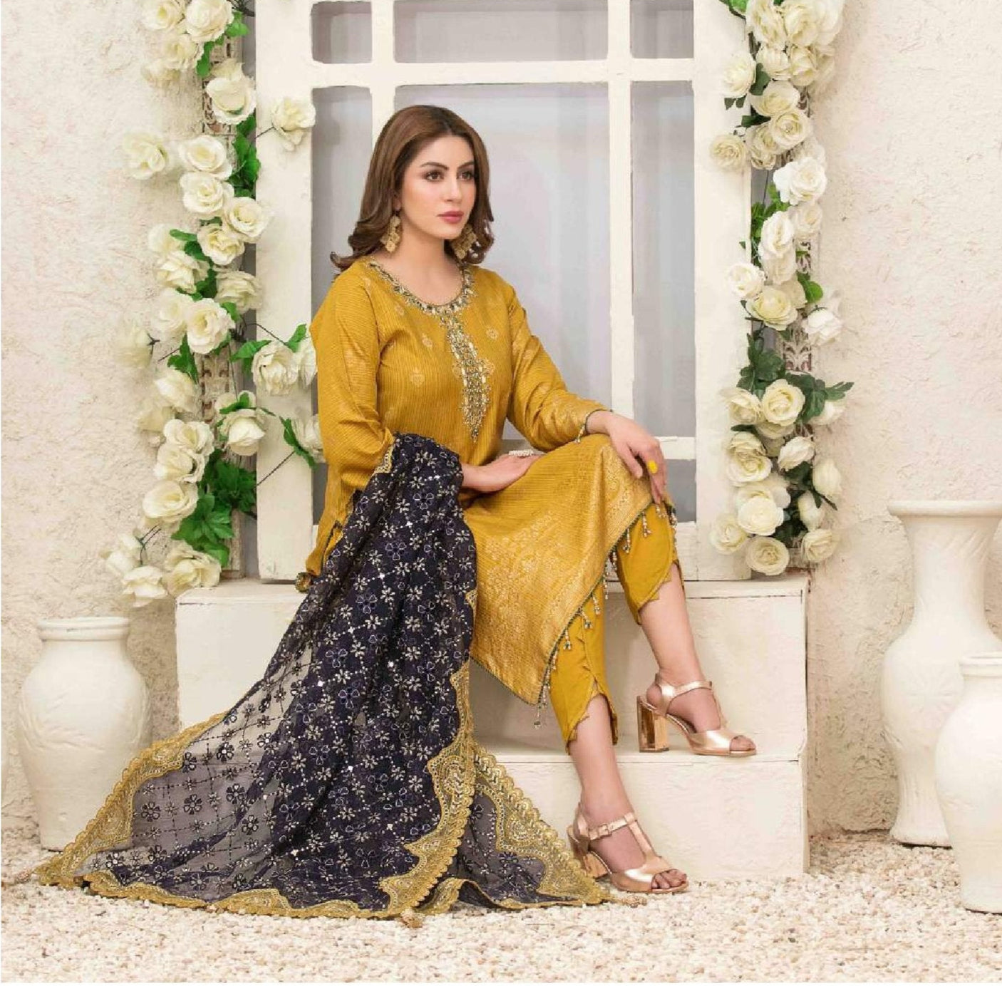 Giselle Printed And Embroidered Lawn Collection By Tawakkal 100% Original