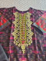 Pakistani linen Embroidered Salwar kameez Ready To Ship