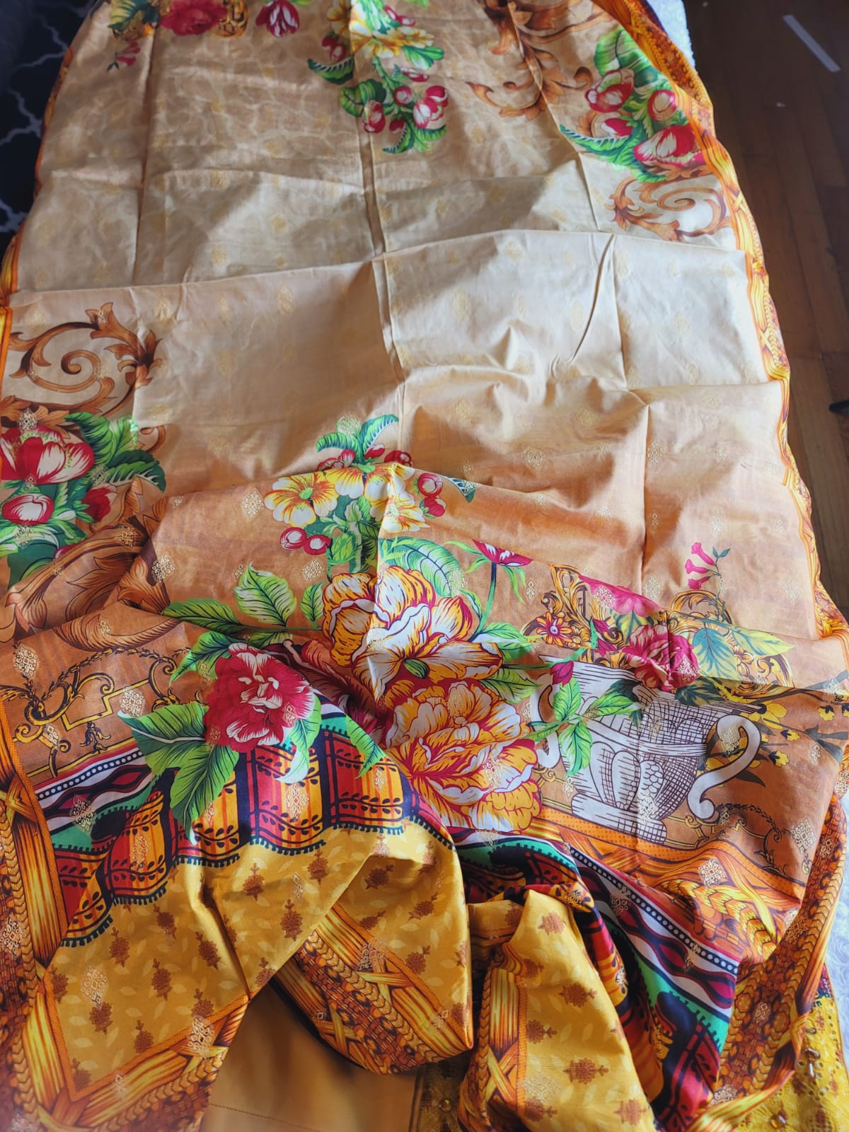 Pakistani linen Embroidered Salwar kameez Ready To Ship