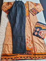 Pakistani lawn Embroidered Salwar kameez Ready To Ship