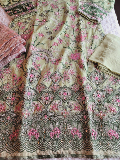 Pakistani Stitched Embroidery Party Wear Dresses Ready To Ship