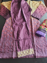 Pakistani linen Embroidered Salwar kameez Ready To Ship