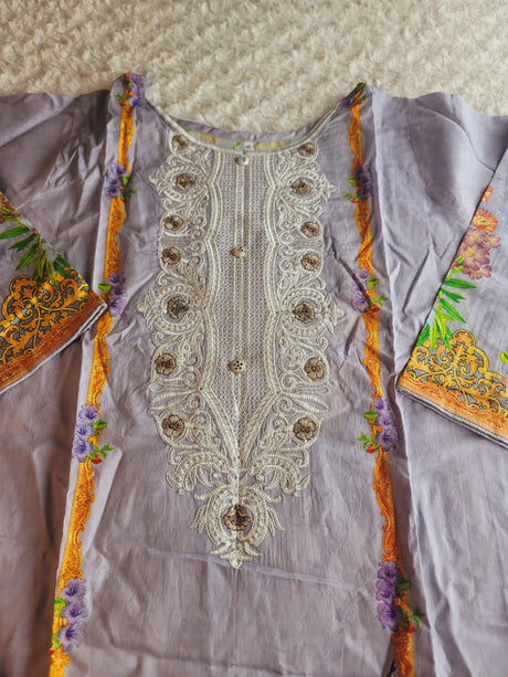 Pakistani lawn Embroidered Salwar kameez Ready To Ship