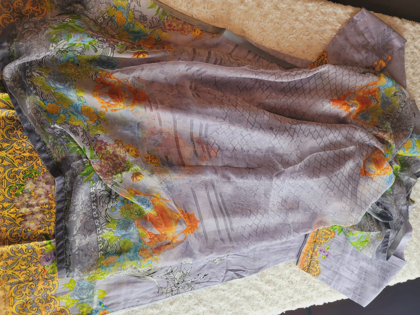 Pakistani lawn Embroidered Salwar kameez Ready To Ship